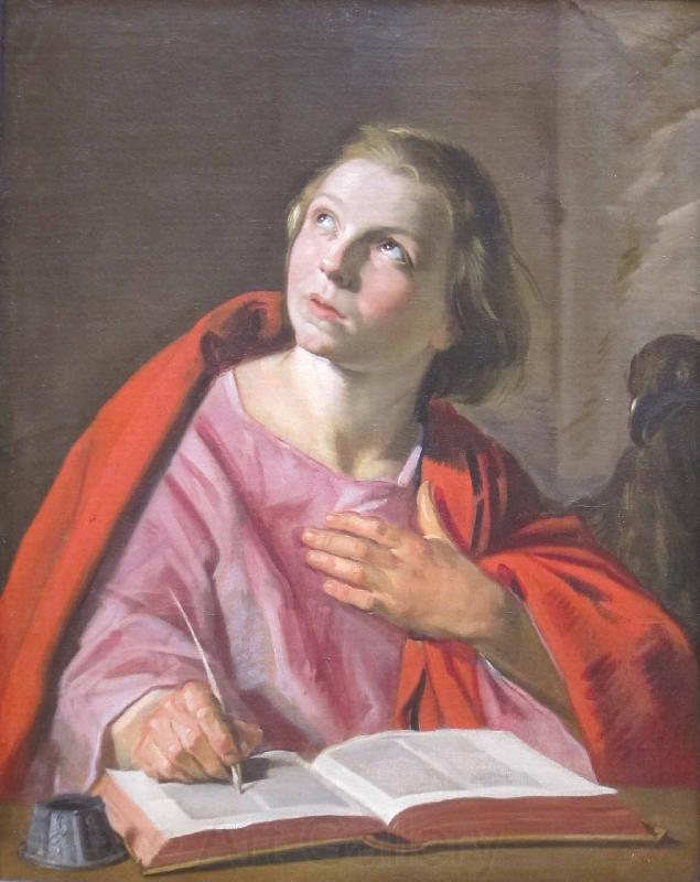 Frans Hals Johannes de Evangelist schrijvend France oil painting art